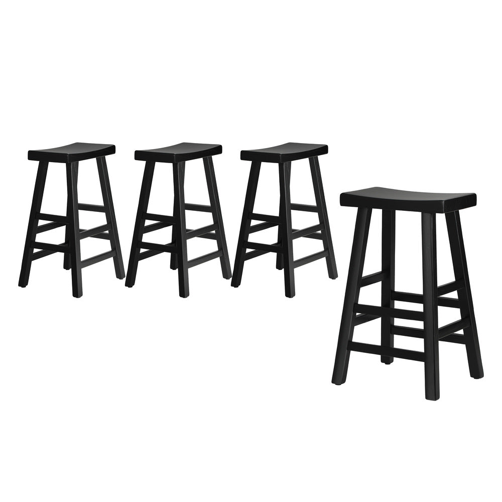 Set of Four Centrum Haio Wooden Barstools | Four Japenese Style Wooden Counter Bartsools