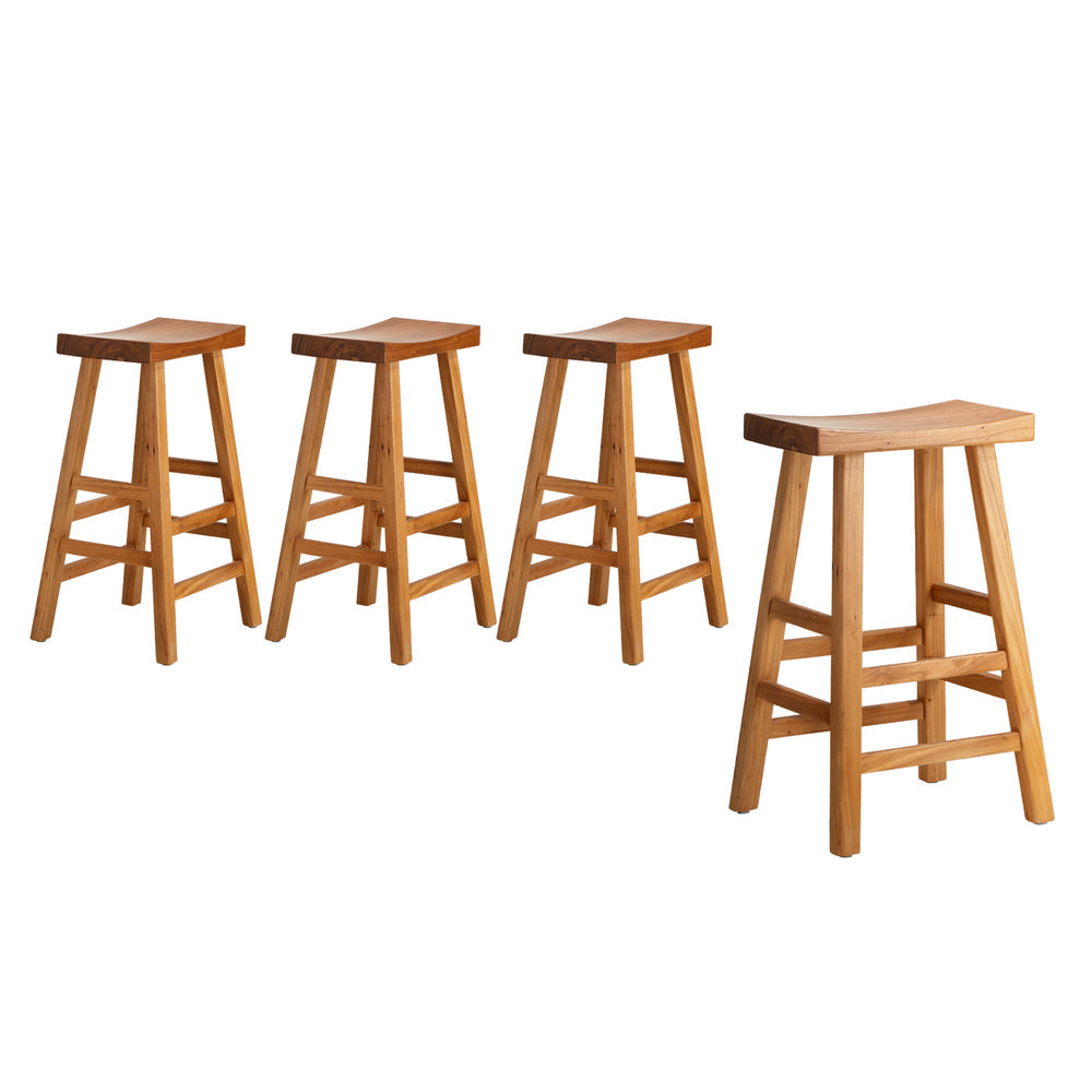 Set of Four Centrum Haio Wooden Barstools | Four Japenese Style Wooden Counter Bartsools