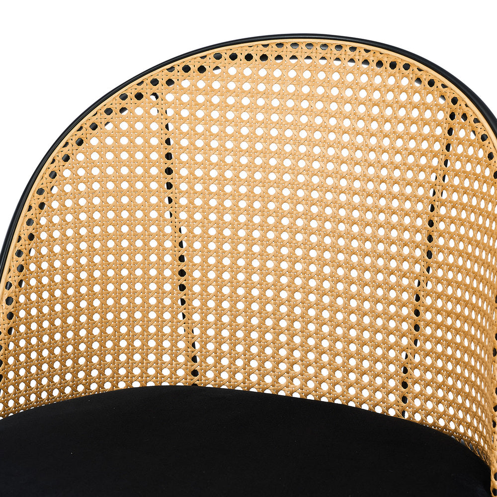 Set of Two Centrum Rattan High Back Barstool Set | Beautiful 95cm Modern Retro Kitchen Barstools