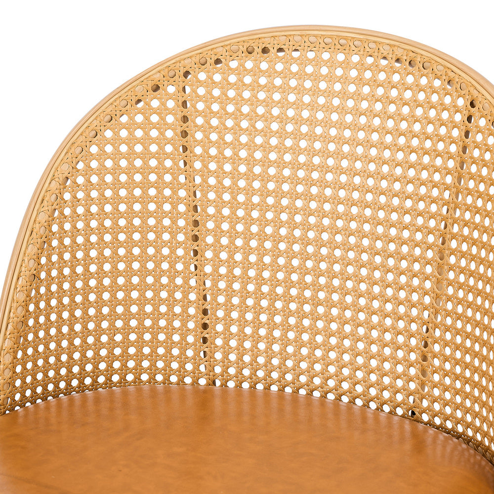 Set of Two Centrum Rattan High Back Barstool Set | Beautiful 95cm Modern Retro Kitchen Barstools