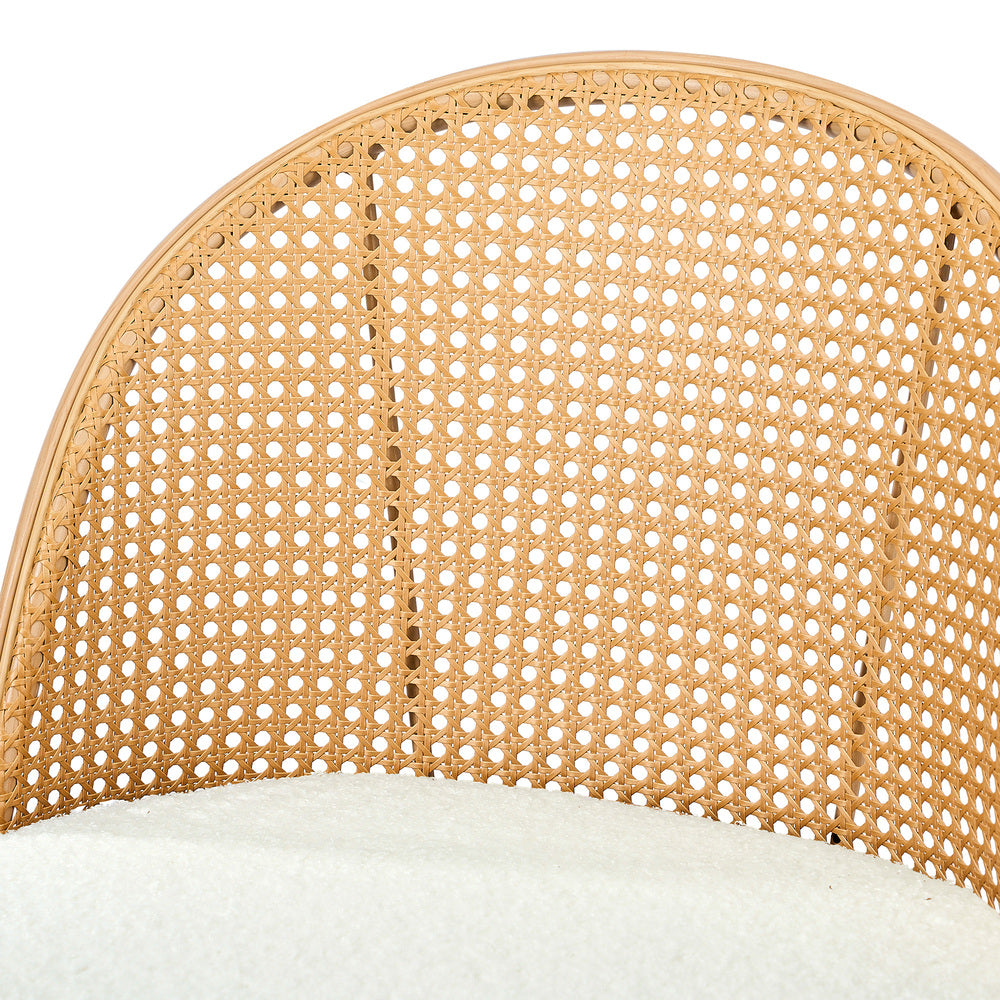 Set of Two Centrum Rattan High Back Barstool Set | Beautiful 95cm Modern Retro Kitchen Barstools