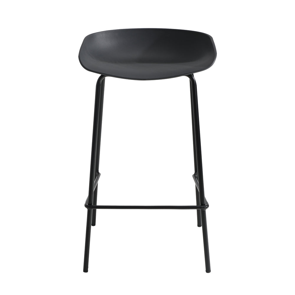 Set of Four Astanto Modern Slim Barstools | 4x Metal Frame 73cm High Bastools Set