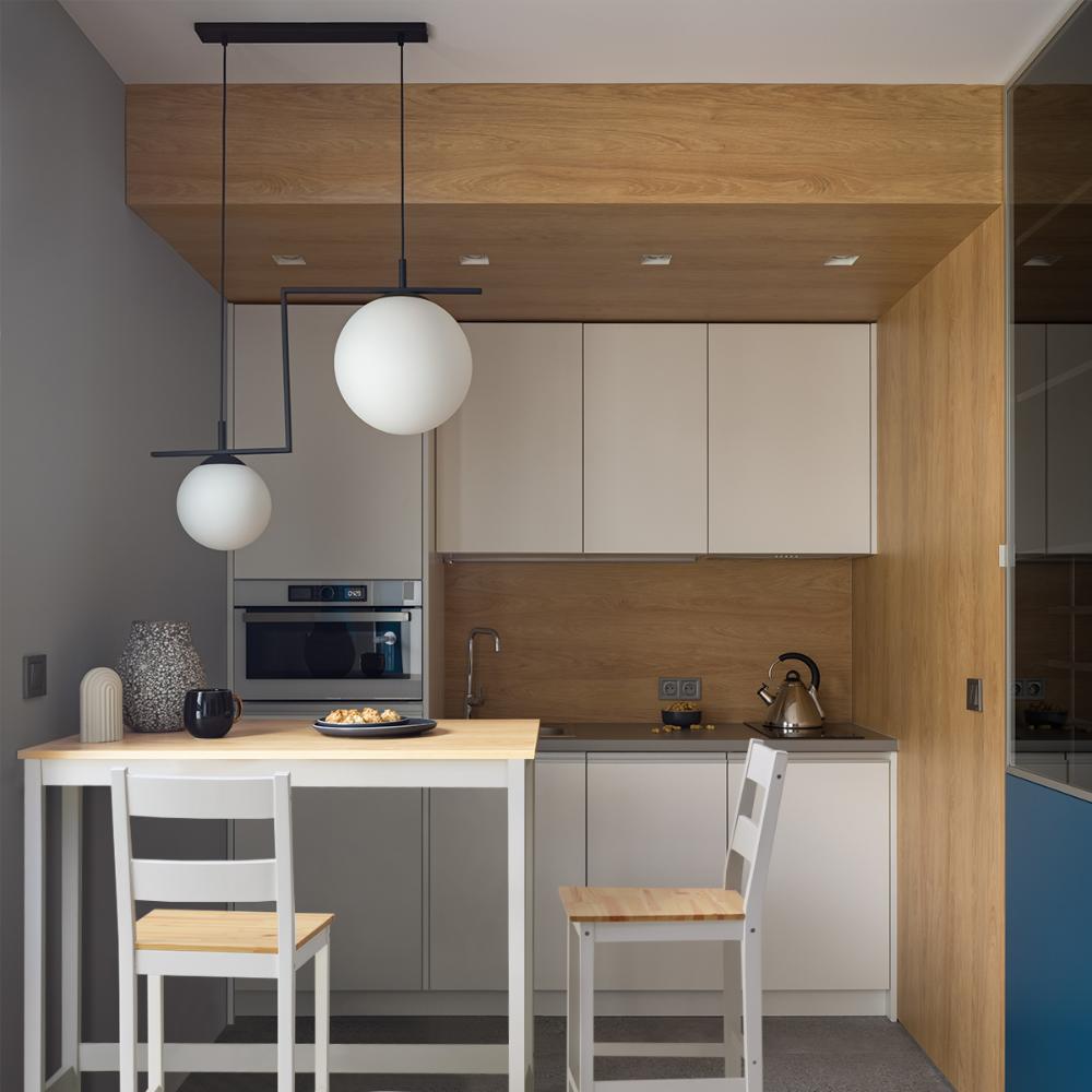 Emprezzo 3pc Kitchen Dining Barstool Set | Slimline 2 Barstools and Breakfast Table Set