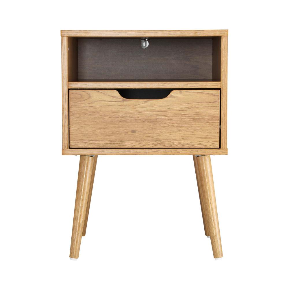Scandi X Multi Storage Modern Bedside Table | Sleek Versatile Nightstand Table