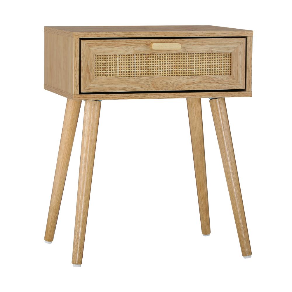 Abruzzi Rattan Modern Bedside Table | Versatile Drawer Nightstand Table