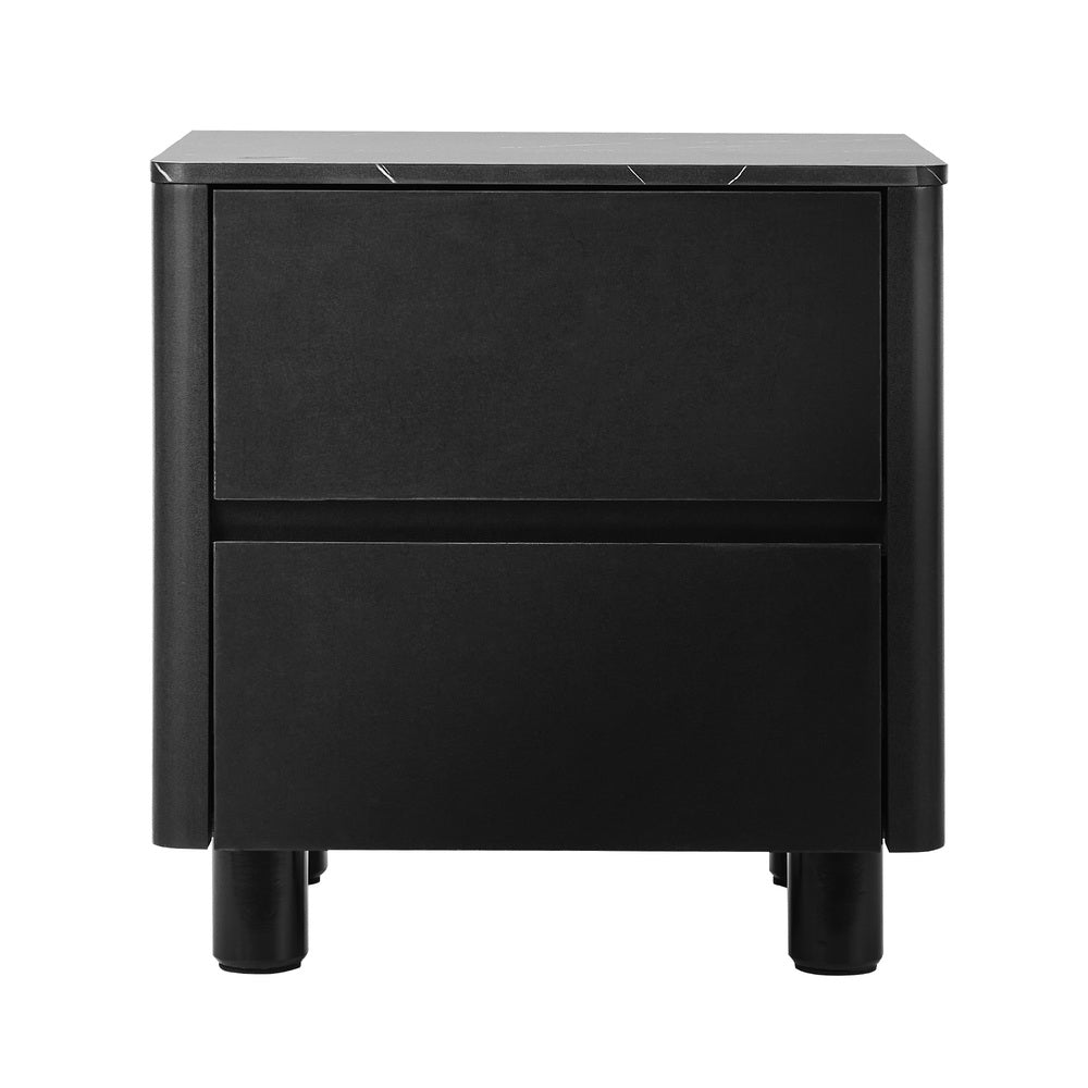 Ferrara 2 Draw Wooden Bedside Table | Modern Style Storage Nightstand