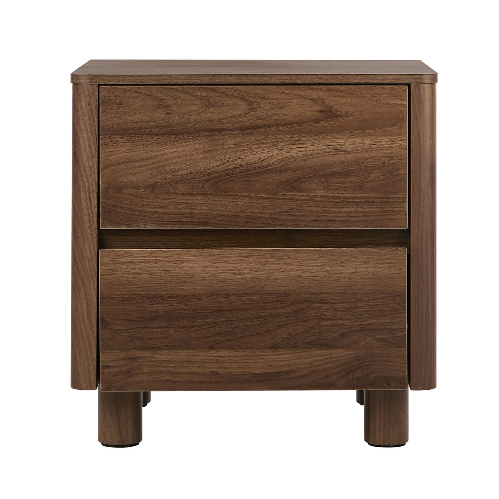 Ferrara 2 Draw Wooden Bedside Table | Modern Style Storage Nightstand