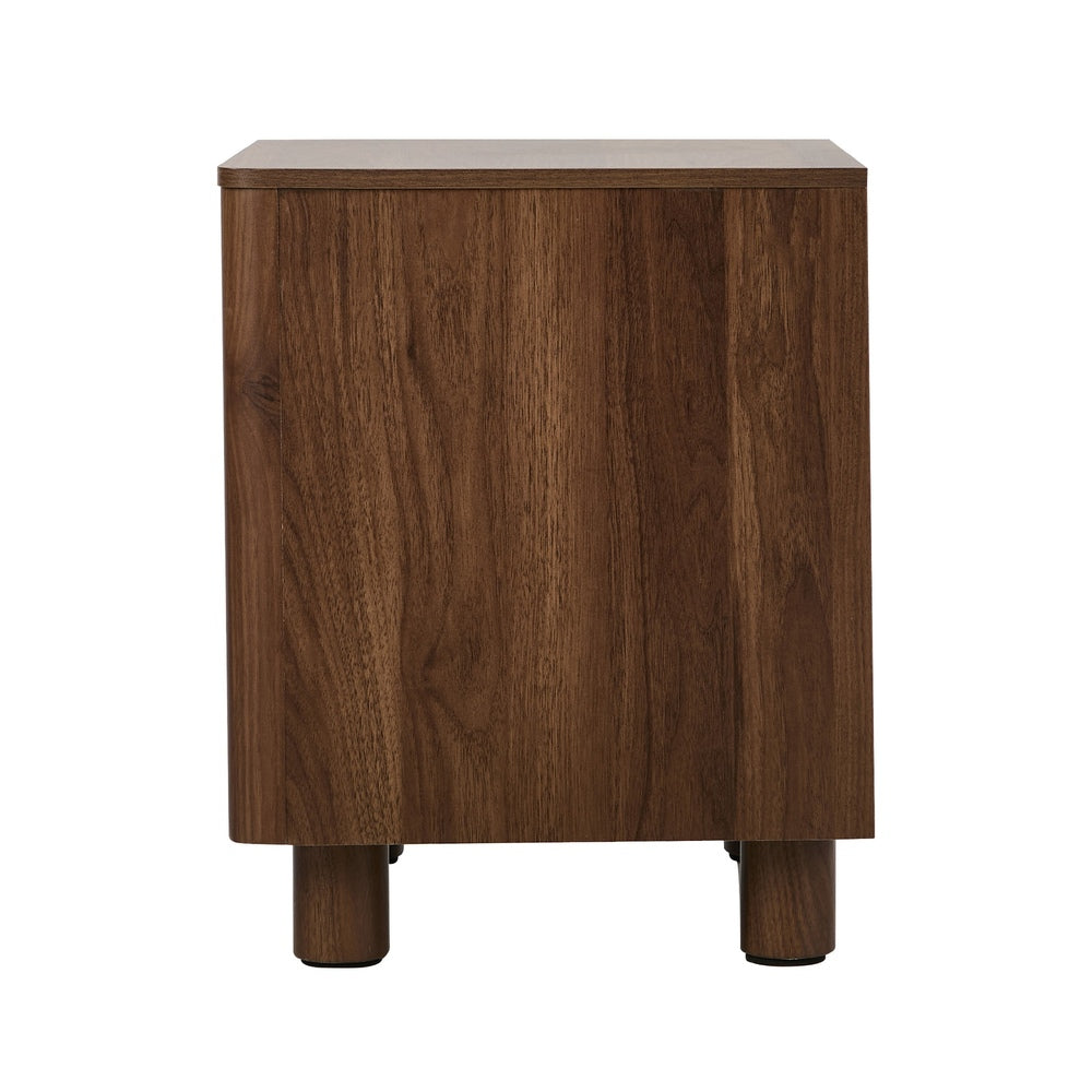 Ferrara 2 Draw Wooden Bedside Table | Modern Style Storage Nightstand