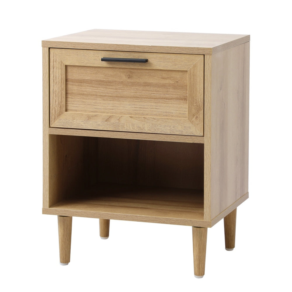 Aspire Modern Two Drawer Bedside Table | Modern Wooden Storage Unit Nightstand