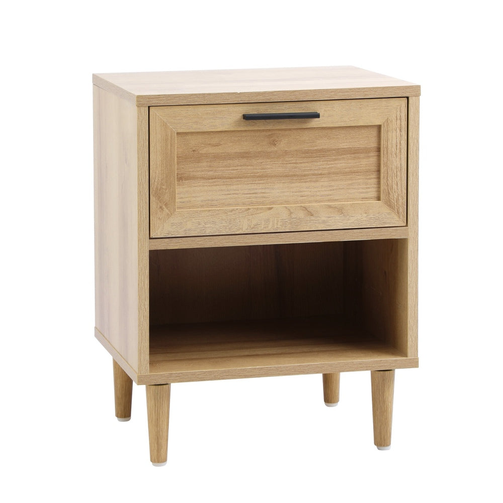 Aspire Modern Two Drawer Bedside Table | Modern Wooden Storage Unit Nightstand