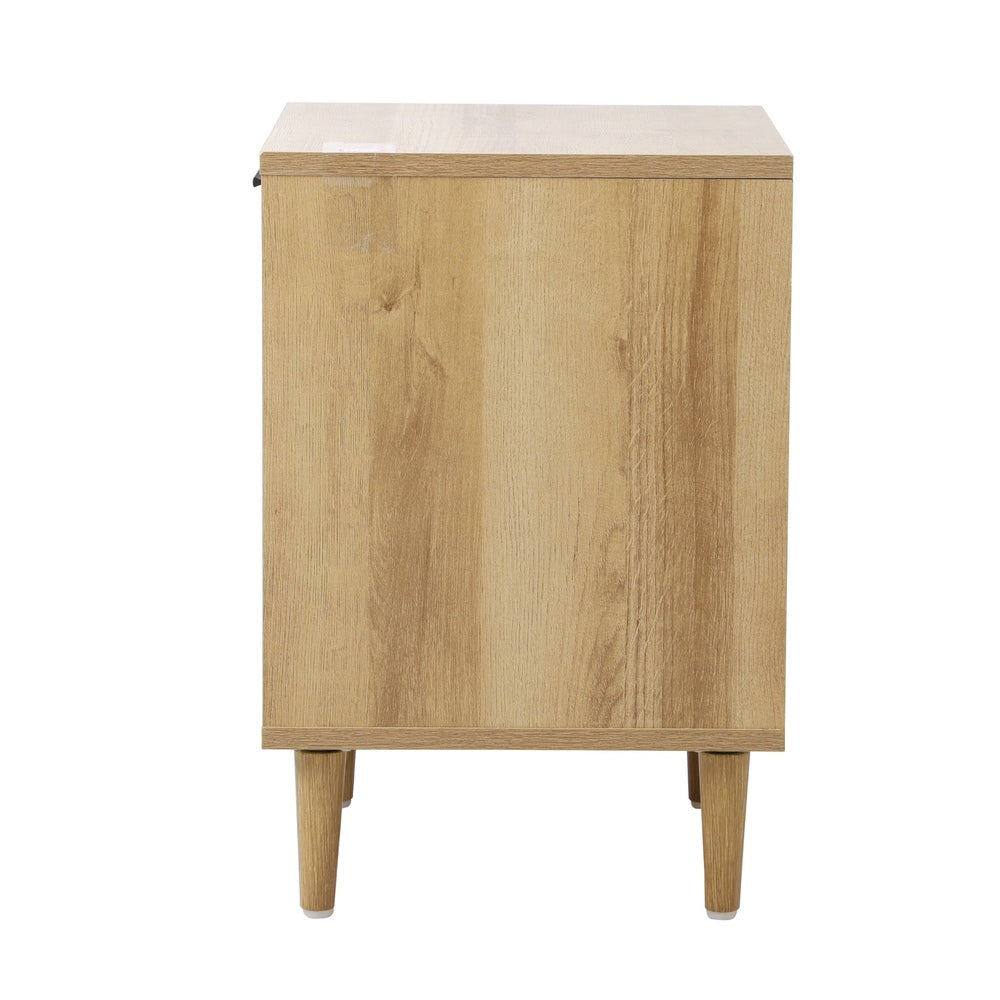 Aspire Modern Two Drawer Bedside Table | Modern Wooden Storage Unit Nightstand