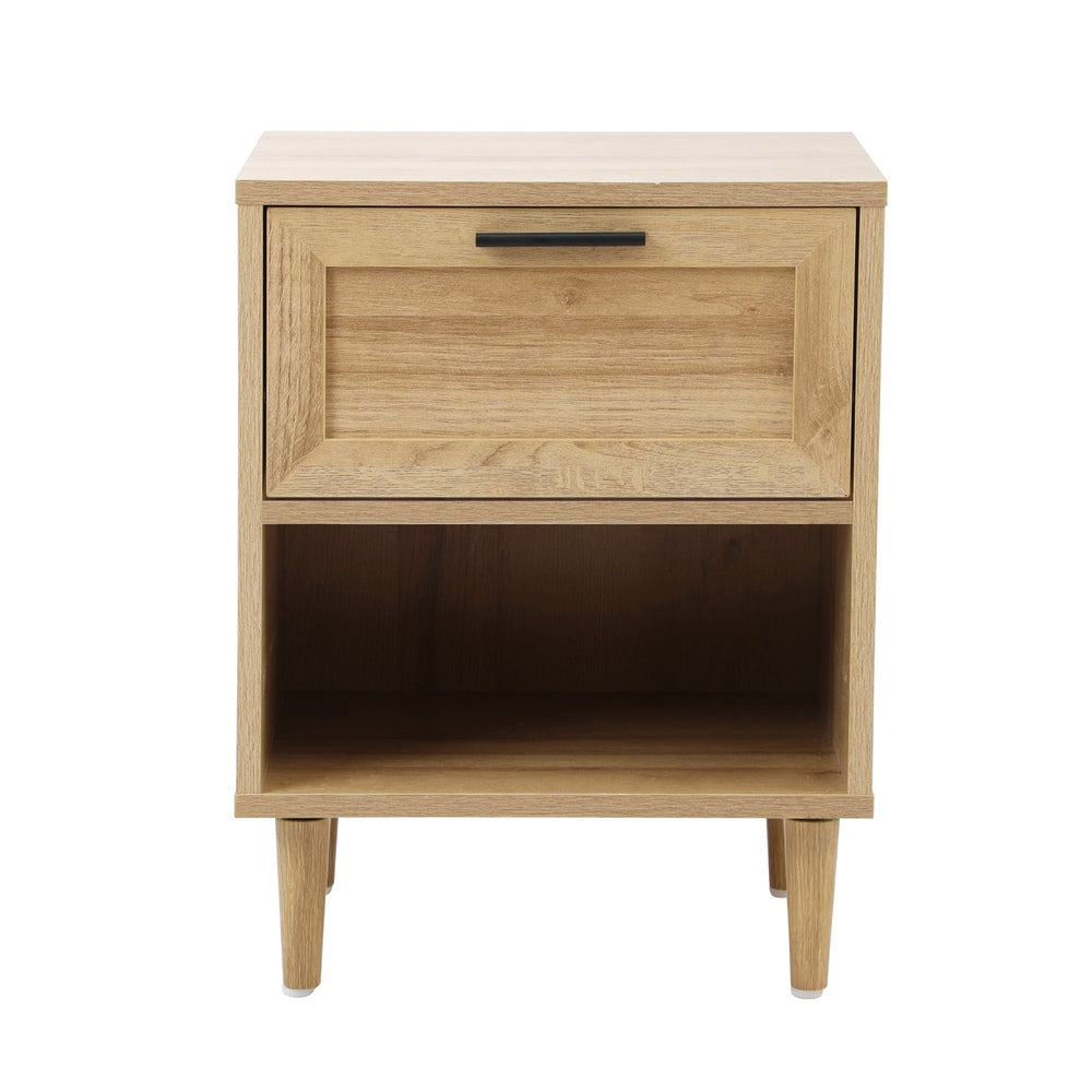 Aspire Modern Two Drawer Bedside Table | Modern Wooden Storage Unit Nightstand