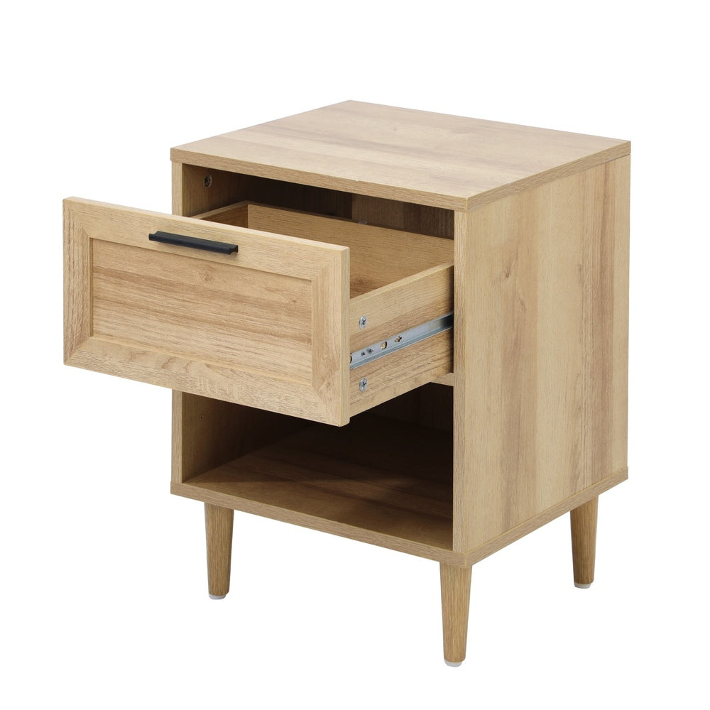 Aspire Modern Two Drawer Bedside Table | Modern Wooden Storage Unit Nightstand