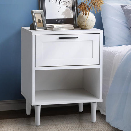 Aspire Modern Two Drawer Bedside Table | Modern Wooden Storage Unit Nightstand