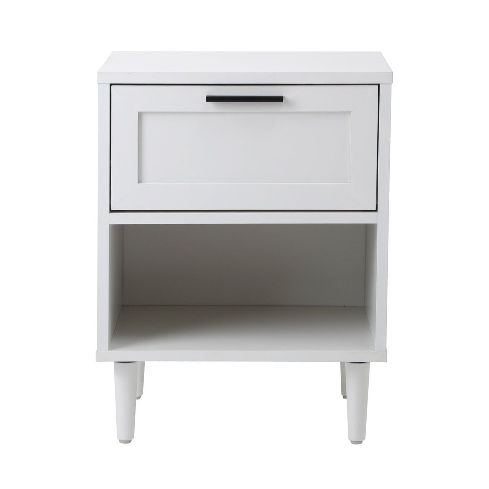 Aspire Modern Two Drawer Bedside Table | Modern Wooden Storage Unit Nightstand
