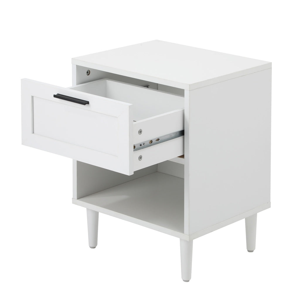 Aspire Modern Two Drawer Bedside Table | Modern Wooden Storage Unit Nightstand