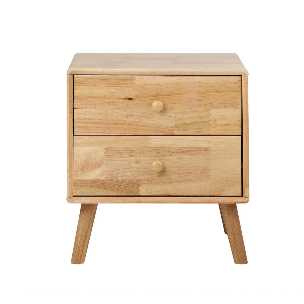 Prato 2 Draw Wooden Bedside Table | Modern Storage Bedside Unit Nightstand