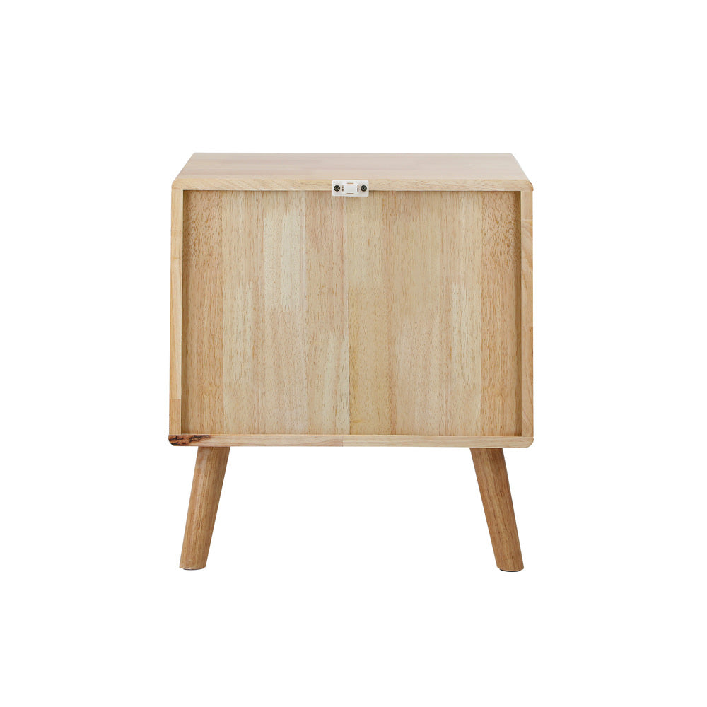 Prato 2 Draw Wooden Bedside Table | Modern Storage Bedside Unit Nightstand