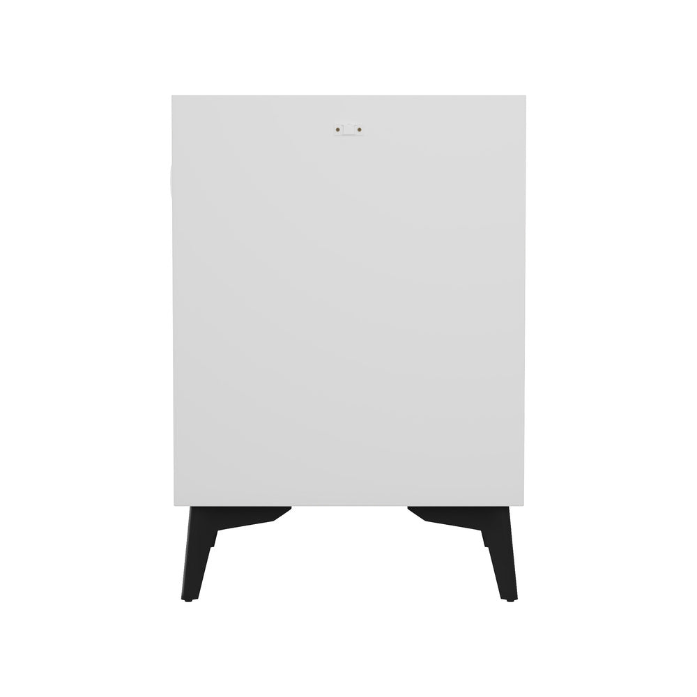 Egalo Modern PU Leather USB and Bluetooth Bedside Table