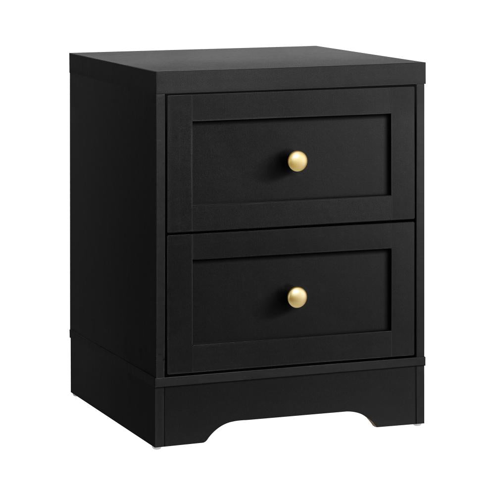 Antigua Slimline Bedside Table with Two Drawers | Hampton Style Bedside Table and Storage Drawers