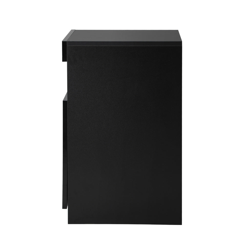 Grazio Modern LED Bedside Table | Gloss Storage Draw One Shelf Nightstand