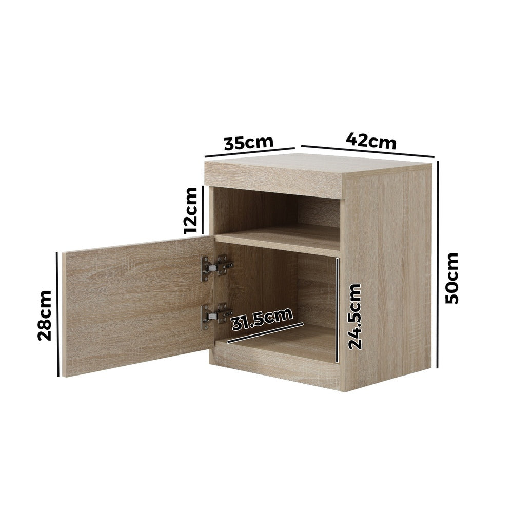 Grazio Supreme LED Multicolour Bedside Table | Modern Glossy Lift Storage Nightstand