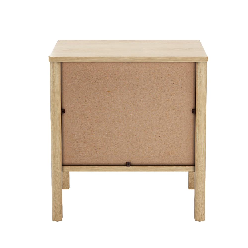 Aston 2 Draw Handle Free Bedside Table | Modern Scandi Style Nightstand