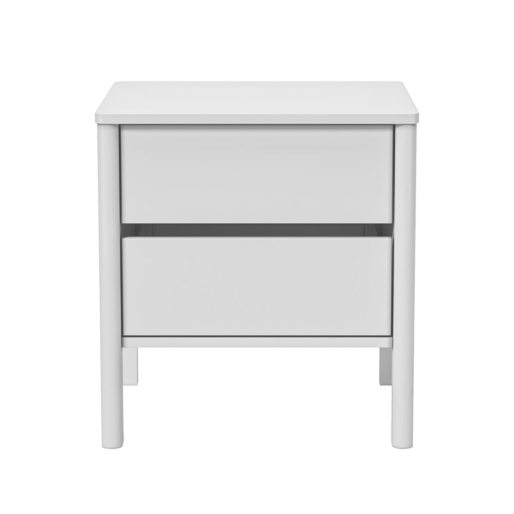 Aston 2 Draw Handle Free Bedside Table | Modern Scandi Style Nightstand