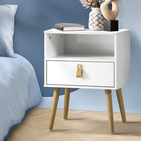 Nordi Slimline Bedside Table with Drawer | Scandi Style Bedside Tables