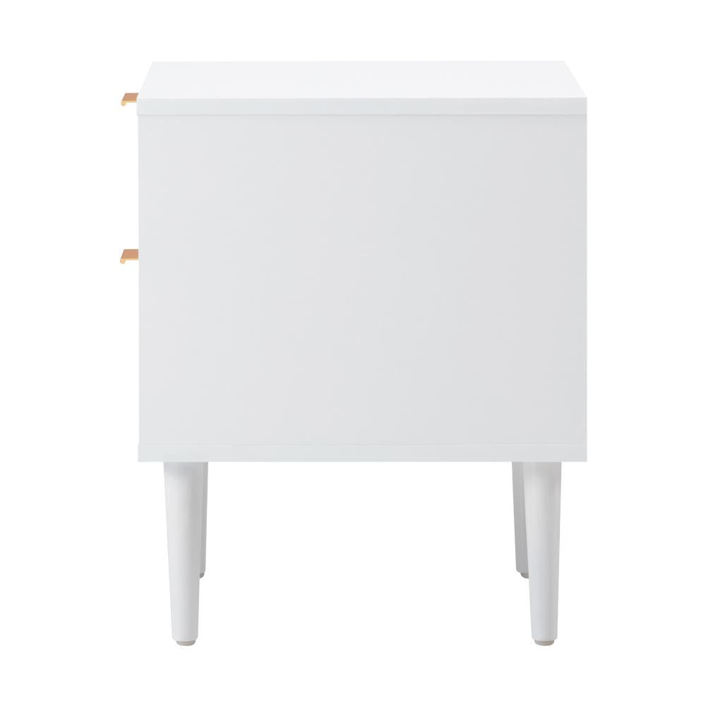 Centrum Blanco Nuvo Two Drawer Bedside Table |  Modern Bedroom Storage Unit
