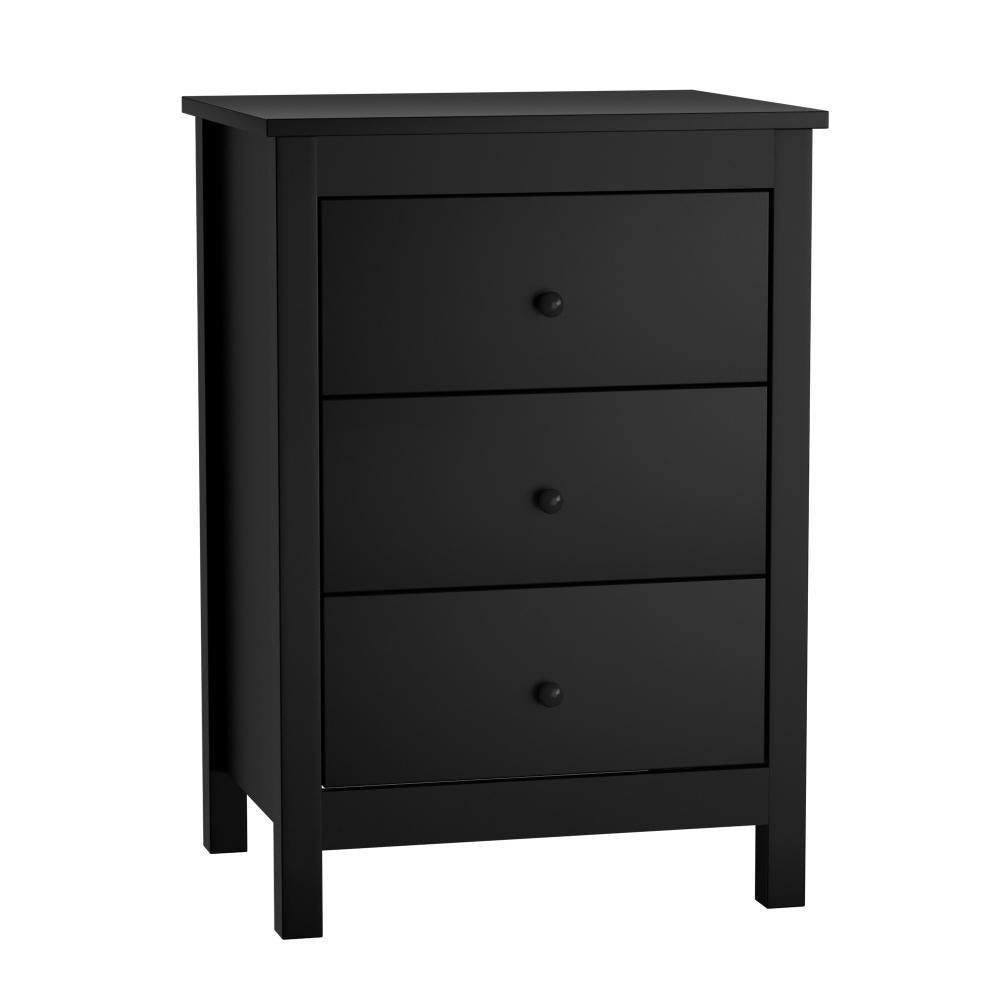 Martinique Modern Bedside Table with Three Drawers | Hampton Style Bedside Table Nightstand