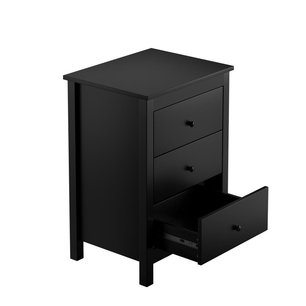 Martinique Modern Bedside Table with Three Drawers | Hampton Style Bedside Table Nightstand