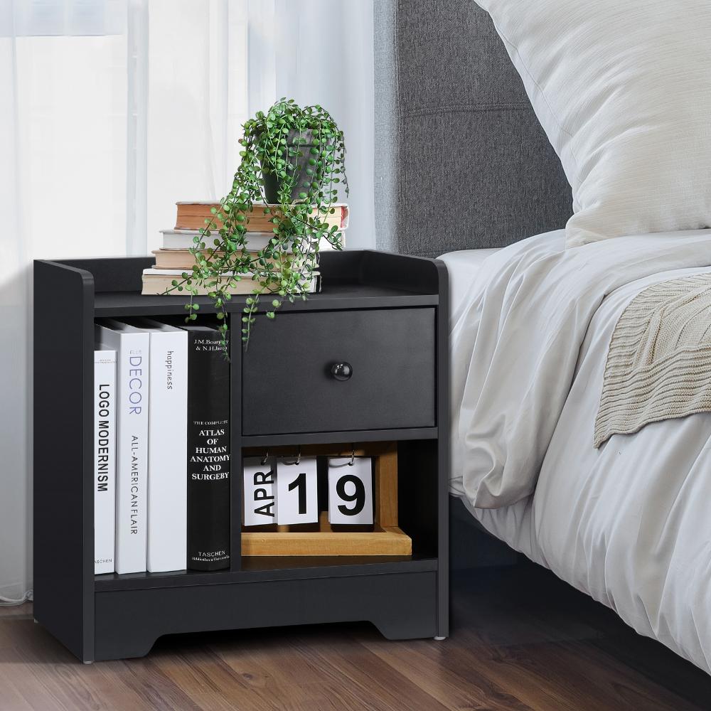 Junos Multi Storage Modern Bedside Table | Sleek Versatile Nightstand Table