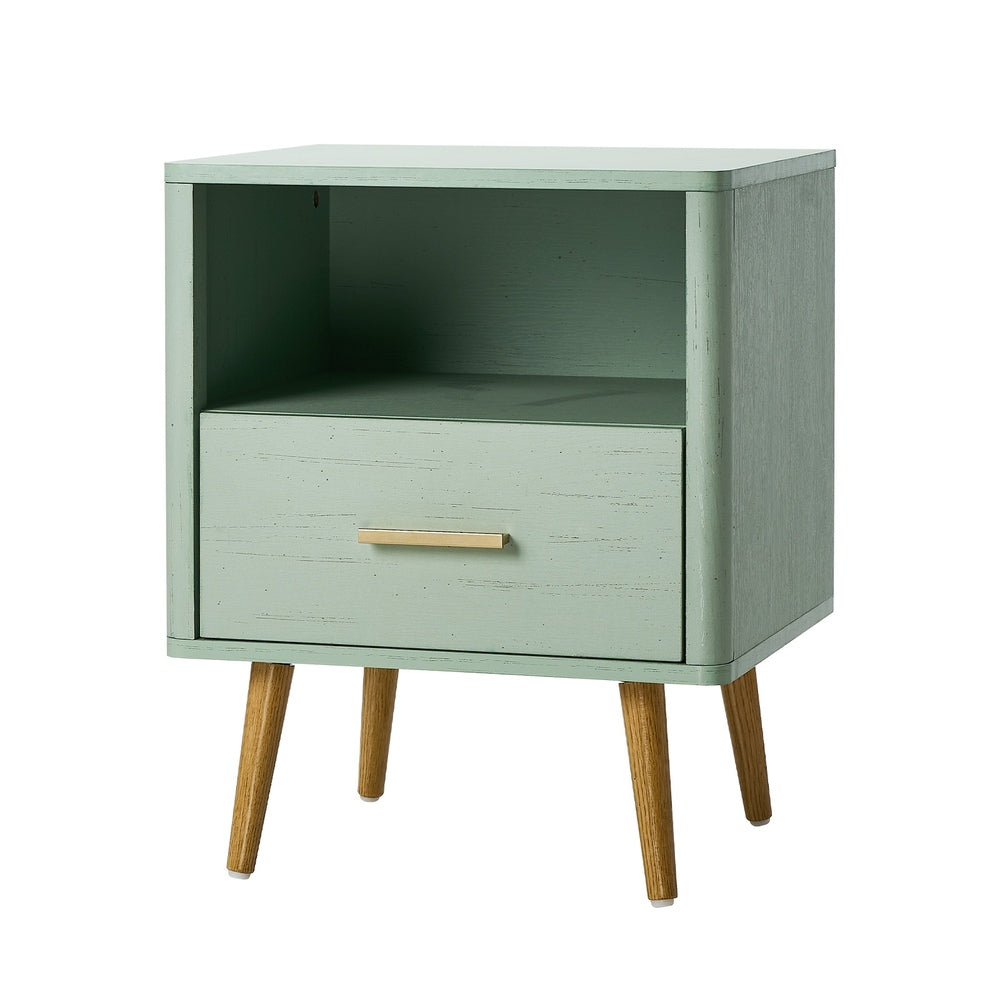 Nordi 1 Draw Wooden Bedside Table | Slim Scandi Style Wooden Bedside Table Unit