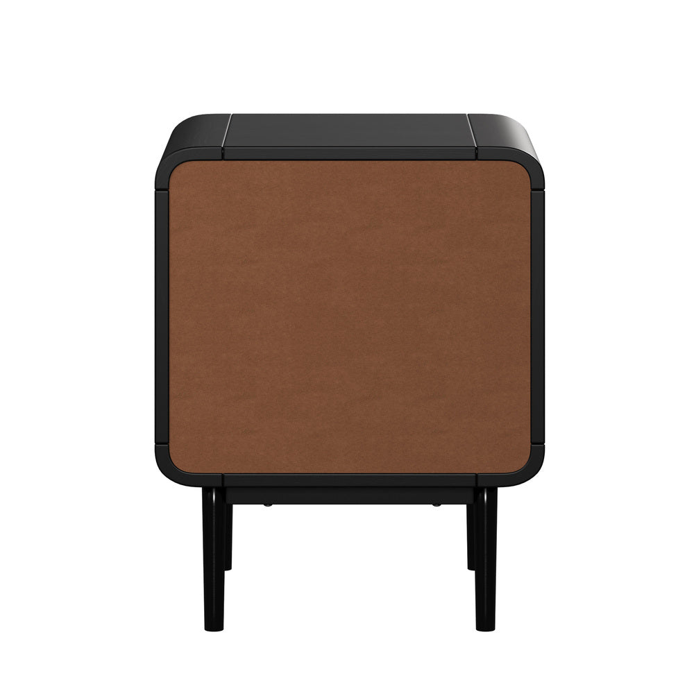 Set of 2 Vesio Scandi Style Bedside Tables | Modern Woodgrain Texture Nightstands