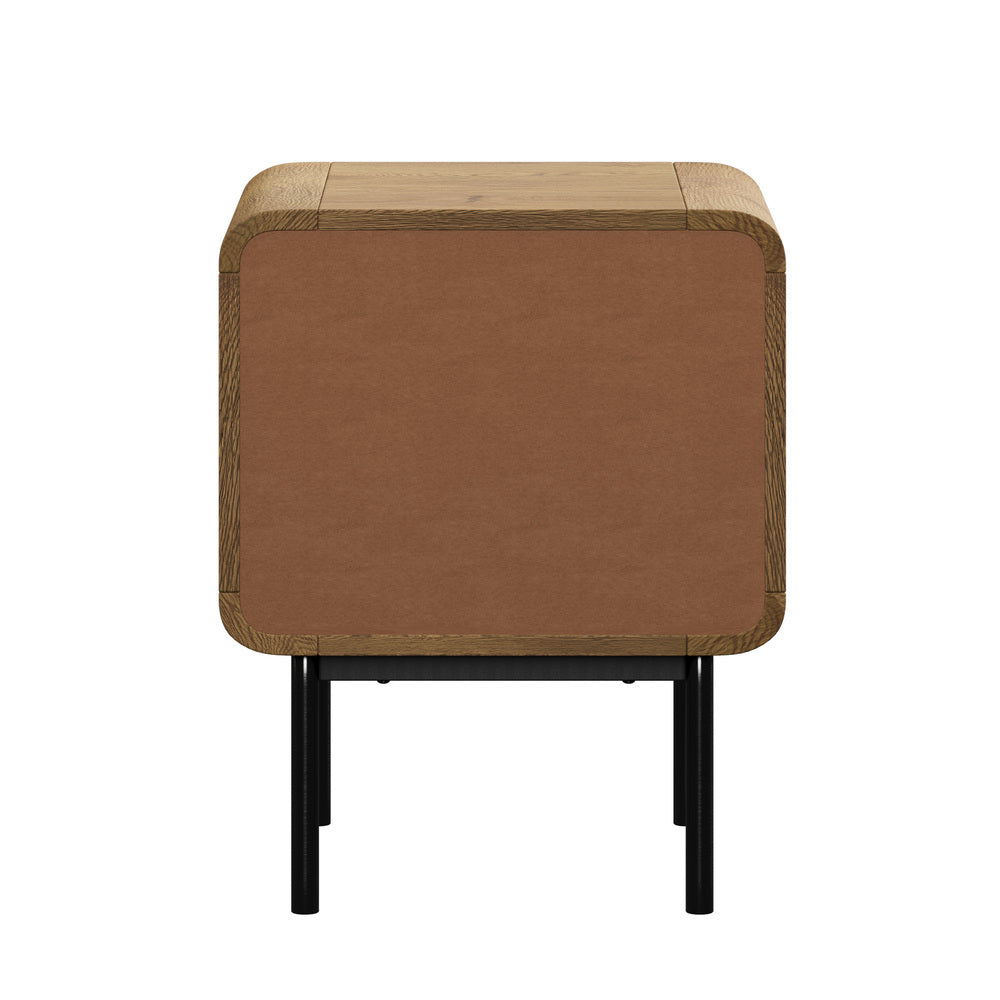 Set of 2 Vesio Scandi Style Bedside Tables | Modern Woodgrain Texture Nightstands