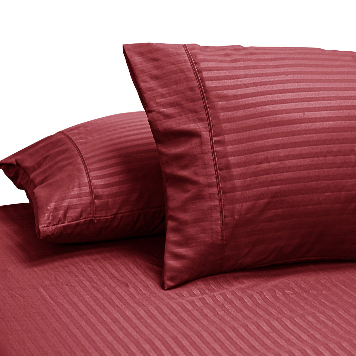 2000TC Pin Stripe Bamboo Cooling Fitted Sheet Combo Set | Hotel Quality Jacquard Bamboo Sheets