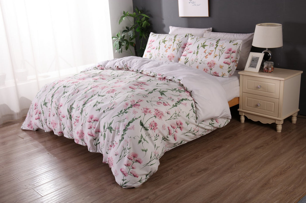 Ramesses 2000TC Printed Bamboo Quilt Cover Set | Cooling Hypo-Allergenic Breathable Duvet Cover