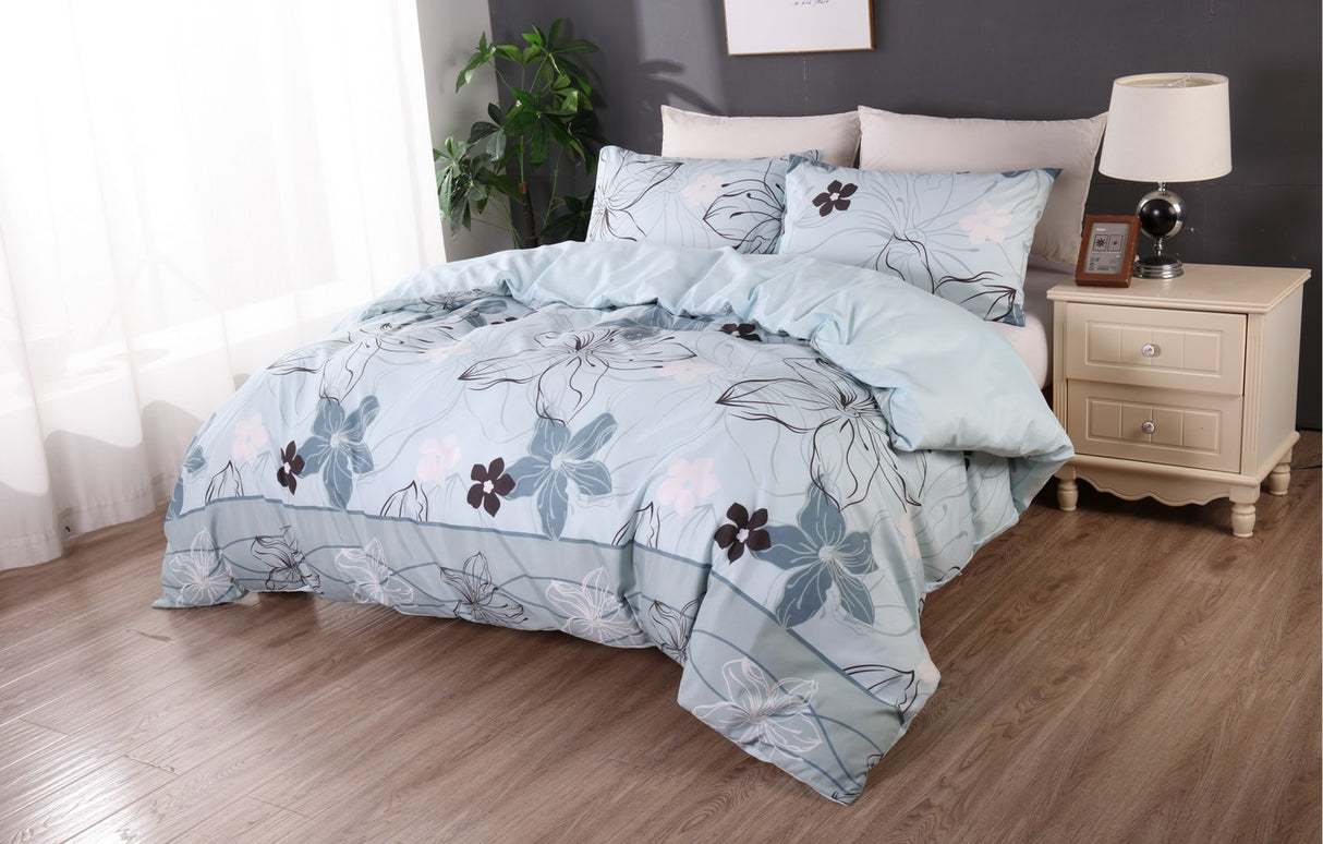 Ramesses 2000TC Printed Bamboo Quilt Cover Set | Cooling Hypo-Allergenic Breathable Duvet Cover