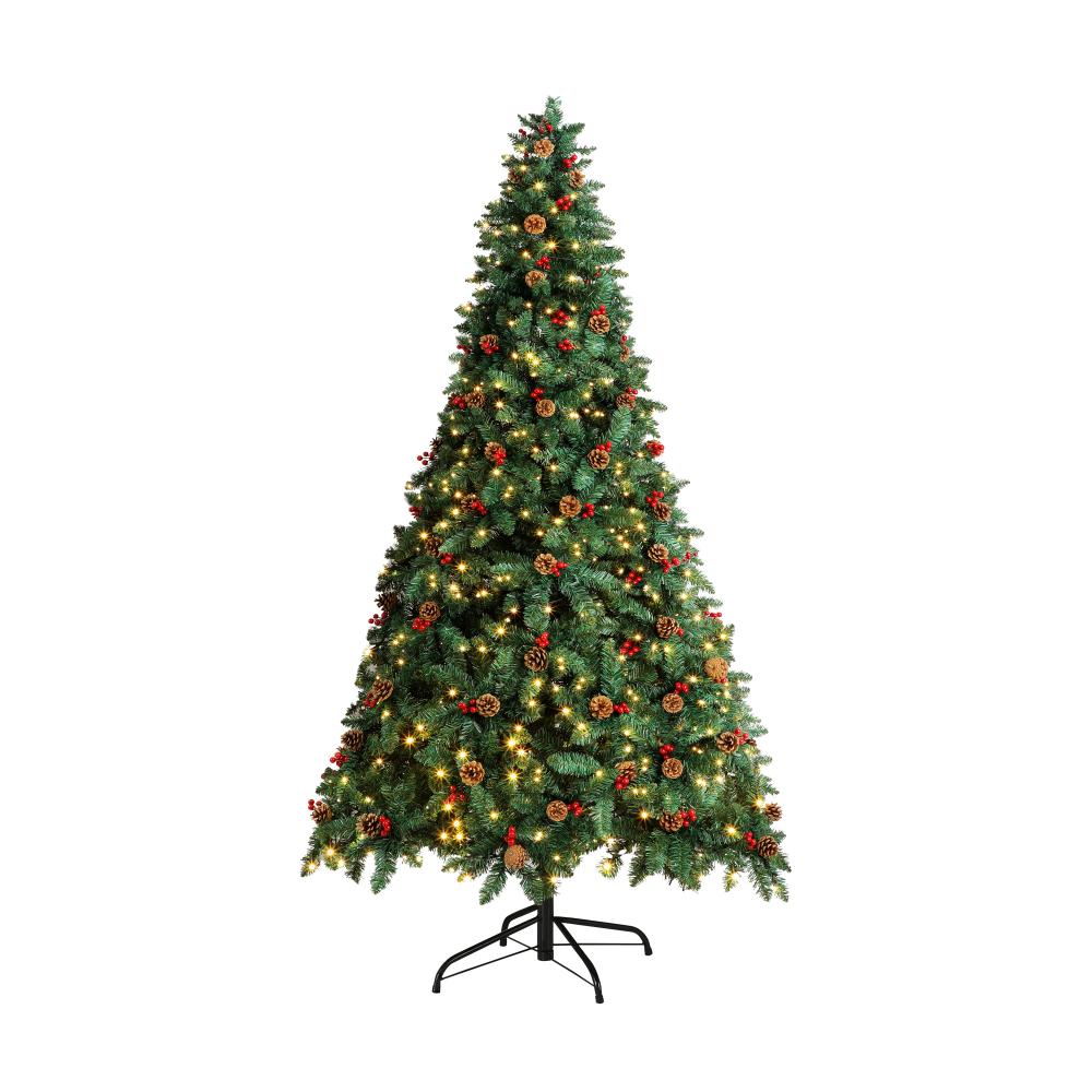 Ultimate Deluxe Sierro LED Christmas Trees | Green Pine Cones Snow LED Xmas Trees