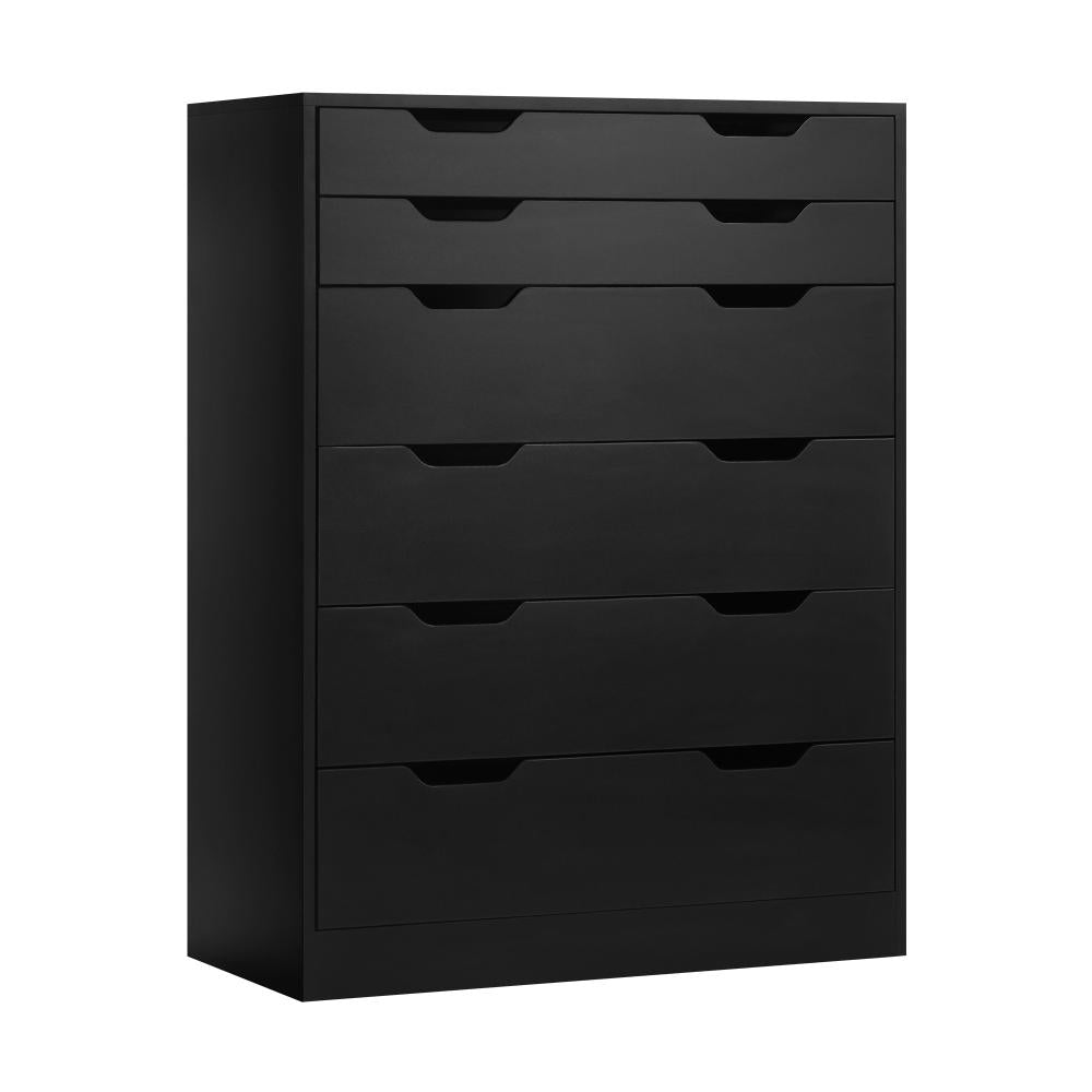 Parisi Bedroom 6 Chest of Drawers Tallboy Cabinet | Handle Pull Modern Tallboy Storage Cabinet