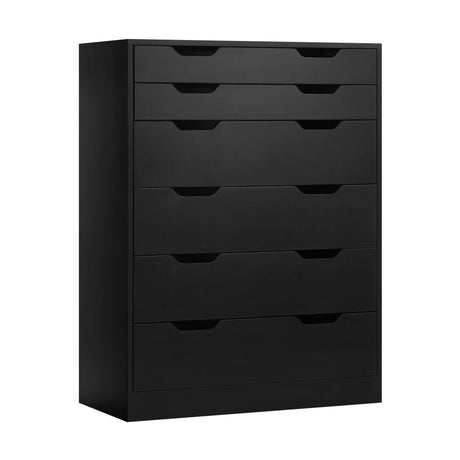Parisi Bedroom 6 Chest of Drawers Tallboy Cabinet | Handle Pull Modern Tallboy Storage Cabinet