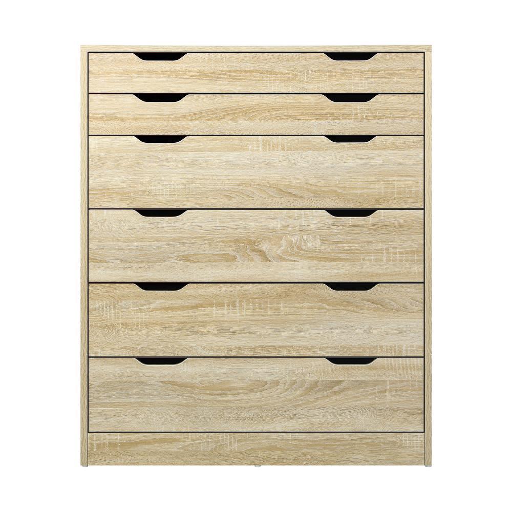 Parisi Bedroom 6 Chest of Drawers Tallboy Cabinet | Handle Pull Modern Tallboy Storage Cabinet