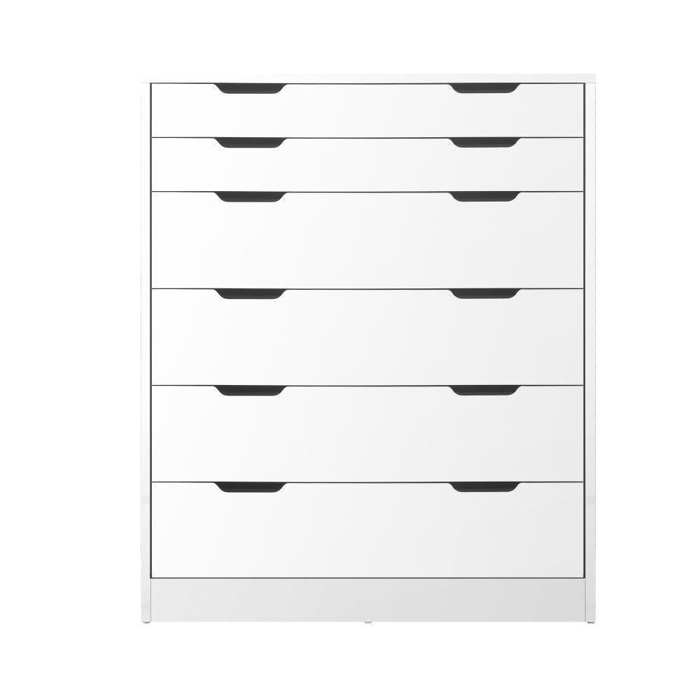 Parisi Bedroom 6 Chest of Drawers Tallboy Cabinet | Handle Pull Modern Tallboy Storage Cabinet