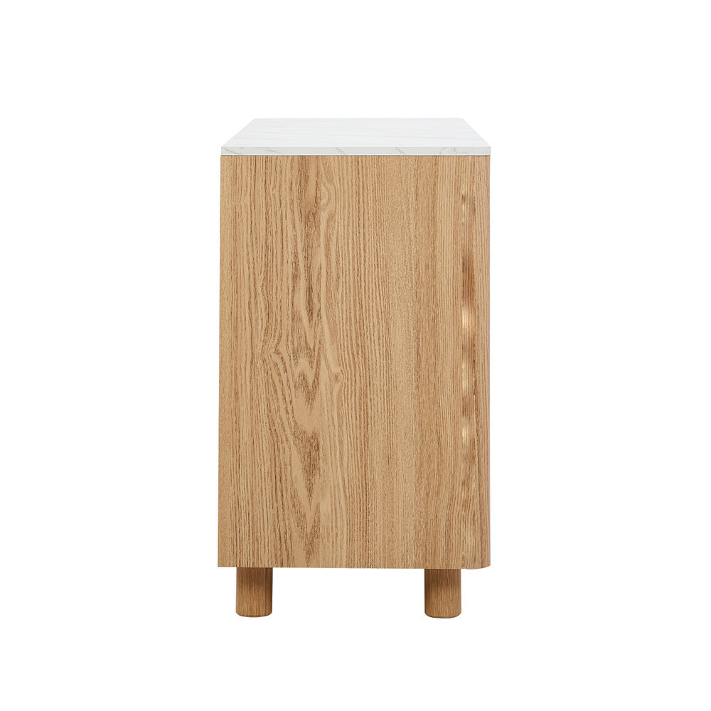 Ferrara 4 or 6 Chest of Drawers Dresser Unit | Two Tone Marble Style Storage Bedroom Cabinet