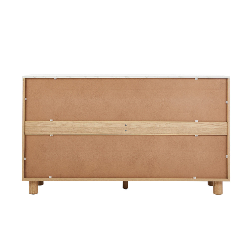 Ferrara 4 or 6 Chest of Drawers Dresser Unit | Two Tone Marble Style Storage Bedroom Cabinet