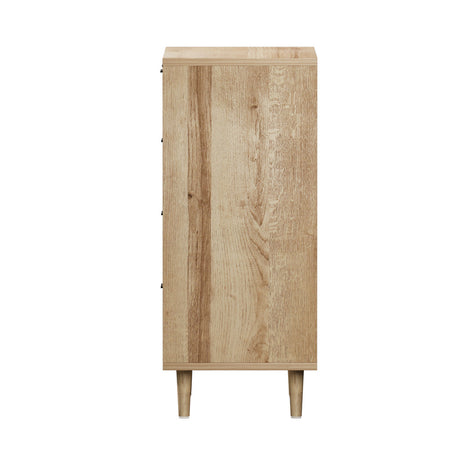 Essenza Mila 5 Draw Modern Dresser Tallboy | 5 Draw Chest Of Drawers Wooden Storage Unit