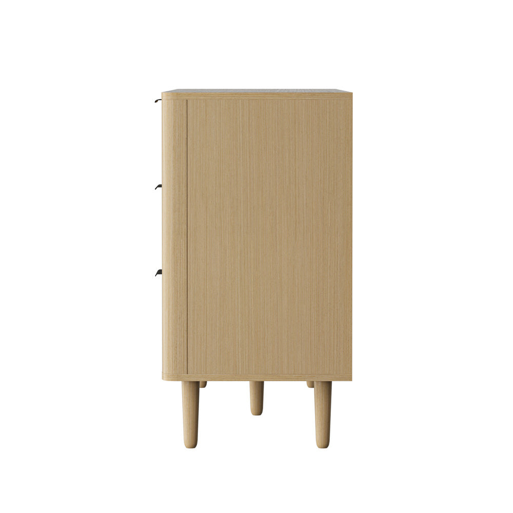 Alina Ripple Effect Modern 6 Chest Of Drawers | Scandi 6 Draw Tallboy Storage Unit