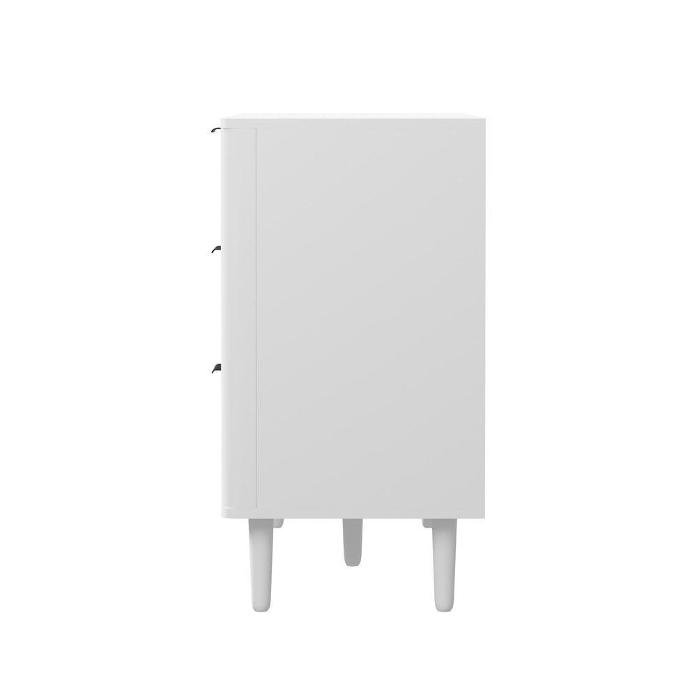 Alina Ripple Effect Modern 6 Chest Of Drawers | Scandi 6 Draw Tallboy Storage Unit