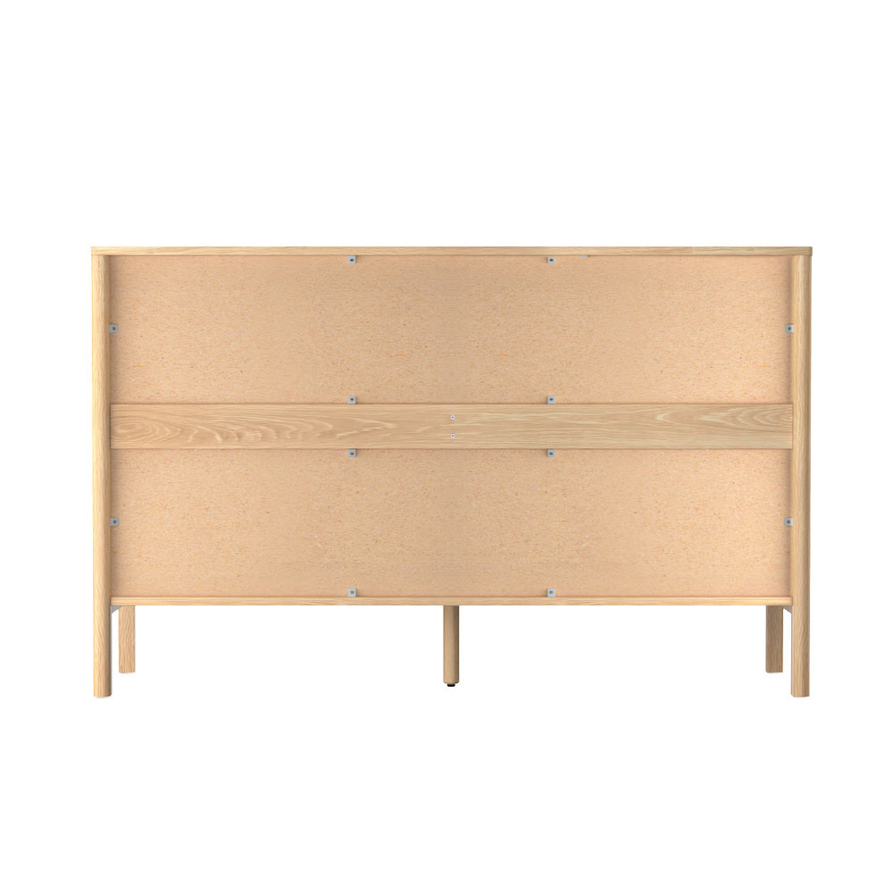 Aston 6 Chest Of Draws Handle Free Dresser Unit | Modern Scandi Style Six Draw Lowboy